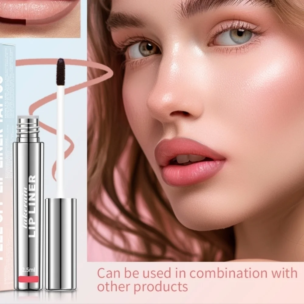Lakerain Cool Cocoa Shade Lip Liner Tattoo Peel Off New